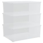 Casa si Gradina - Mobilier - Organizare si depozitare - Cutii depozitare - Cutii de depozitare din plastic, 3 buc., 10 L, stivuibile - Infinity.ro