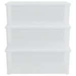 Casa si Gradina - Mobilier - Organizare si depozitare - Cutii depozitare - Cutii de depozitare din plastic, 3 buc., 10 L, stivuibile - Infinity.ro