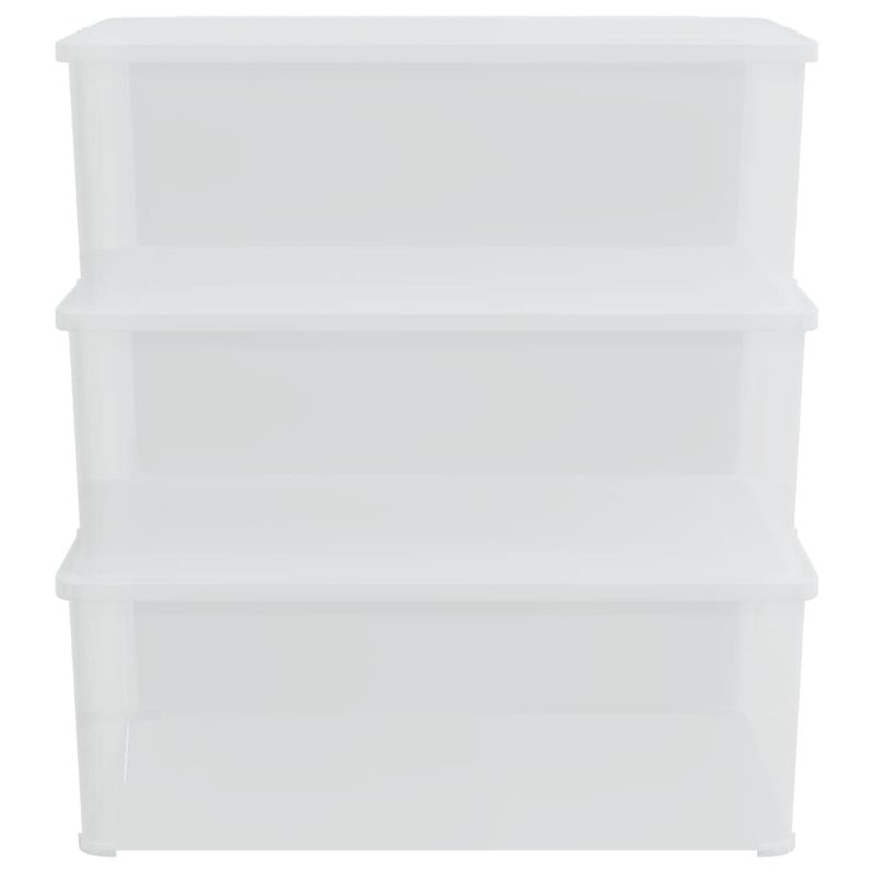 Casa si Gradina - Mobilier - Organizare si depozitare - Cutii depozitare - Cutii de depozitare din plastic, 3 buc., 10 L, stivuibile - Infinity.ro