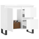 Casa si Gradina - Mobilier - Mobilier baie - Comode baie - Comoda de baie, alb extralucios, 65x33x60 cm, lemn prelucrat - Infinity.ro