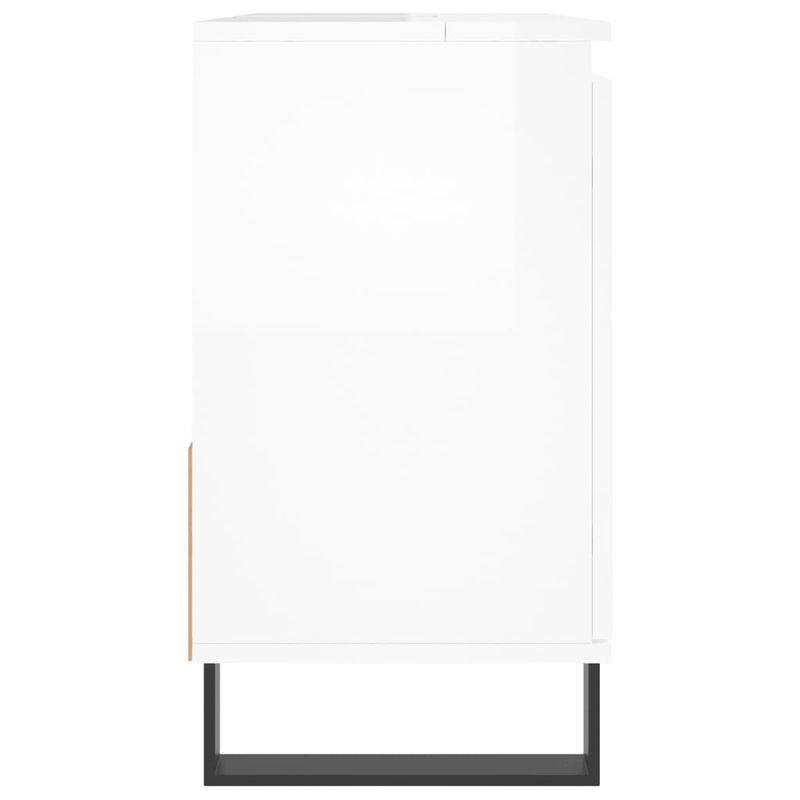 Casa si Gradina - Mobilier - Mobilier baie - Comode baie - Comoda de baie, alb extralucios, 65x33x60 cm, lemn prelucrat - Infinity.ro
