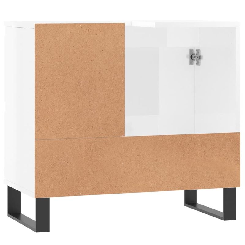 Casa si Gradina - Mobilier - Mobilier baie - Comode baie - Comoda de baie, alb extralucios, 65x33x60 cm, lemn prelucrat - Infinity.ro