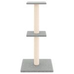 Petshop - Accesorii petshop - Jucarii animale - Ansambluri de joaca - Ansamblu pisici, stalpi din funie sisal, gri deschis, 73 cm - Infinity.ro
