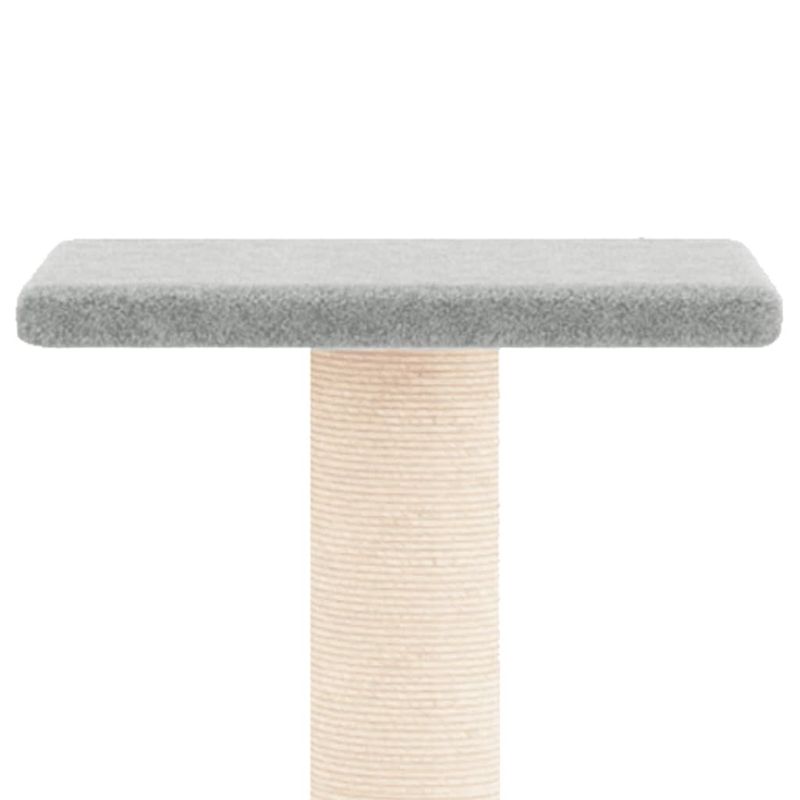Petshop - Accesorii petshop - Jucarii animale - Ansambluri de joaca - Ansamblu pisici, stalpi din funie sisal, gri deschis, 73 cm - Infinity.ro