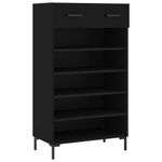 Casa si Gradina - Mobilier - Dulapuri si sifoniere - Dulapuri pantofi - Pantofar, negru, 60x35x105 cm, lemn compozit - Infinity.ro