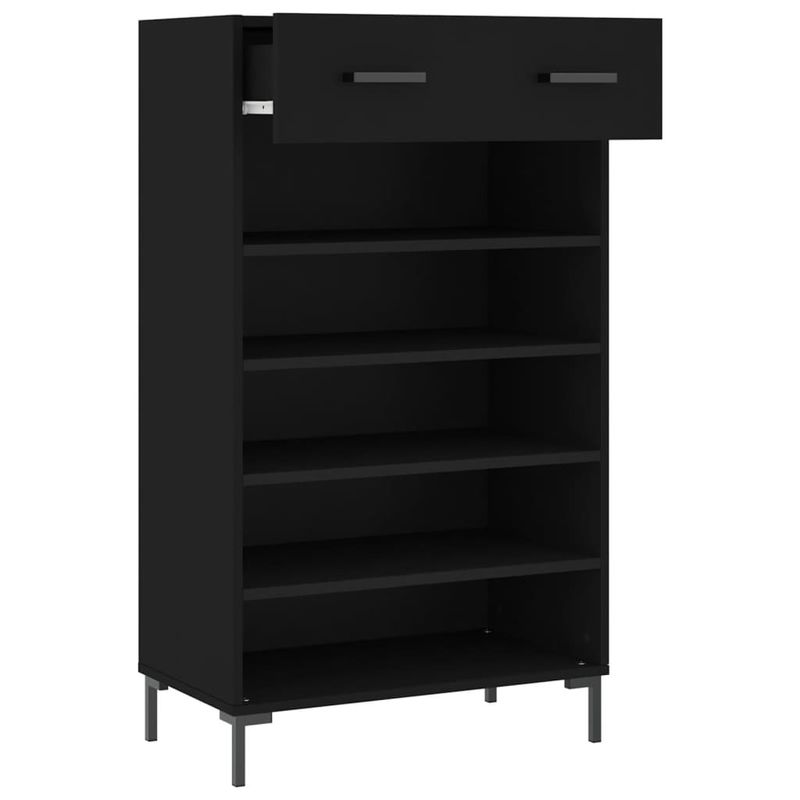 Casa si Gradina - Mobilier - Dulapuri si sifoniere - Dulapuri pantofi - Pantofar, negru, 60x35x105 cm, lemn compozit - Infinity.ro