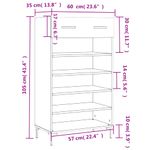 Casa si Gradina - Mobilier - Dulapuri si sifoniere - Dulapuri pantofi - Pantofar, negru, 60x35x105 cm, lemn compozit - Infinity.ro