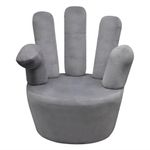 Casa si Gradina - Mobilier - Scaune si fotolii - Fotolii - Fotoliu model mana, gri, catifea - Infinity.ro