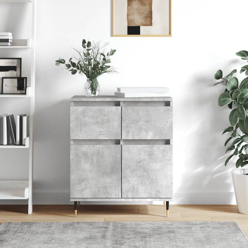 Casa si Gradina - Mobilier - Comode si corpuri - Comode - Servanta, gri beton, 60x35x70 cm, lemn prelucrat - Infinity.ro