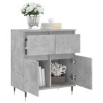 Casa si Gradina - Mobilier - Comode si corpuri - Comode - Servanta, gri beton, 60x35x70 cm, lemn prelucrat - Infinity.ro