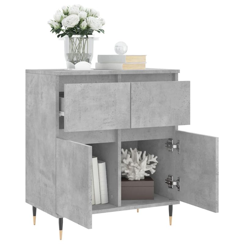 Casa si Gradina - Mobilier - Comode si corpuri - Comode - Servanta, gri beton, 60x35x70 cm, lemn prelucrat - Infinity.ro