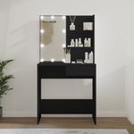 Casa si Gradina - Mobilier - Comode si corpuri - Masute de toaleta - Masa de toaleta cu LED, negru, 74,5x40x141 cm - Infinity.ro