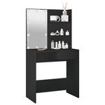 Casa si Gradina - Mobilier - Comode si corpuri - Masute de toaleta - Masa de toaleta cu LED, negru, 74,5x40x141 cm - Infinity.ro