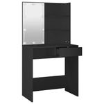 Casa si Gradina - Mobilier - Comode si corpuri - Masute de toaleta - Masa de toaleta cu LED, negru, 74,5x40x141 cm - Infinity.ro