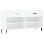 Casa si Gradina - Mobilier - Organizare si depozitare - Organizator incaltaminte - Banca de pantofi, alb, 102x35x55 cm, lemn prelucrat - Infinity.ro