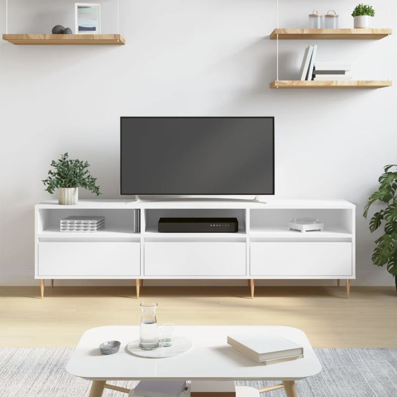 Casa si Gradina - Mobilier - Comode si corpuri - Comode - Comoda TV, alb, 150x30x44,5 cm, lemn prelucrat - Infinity.ro