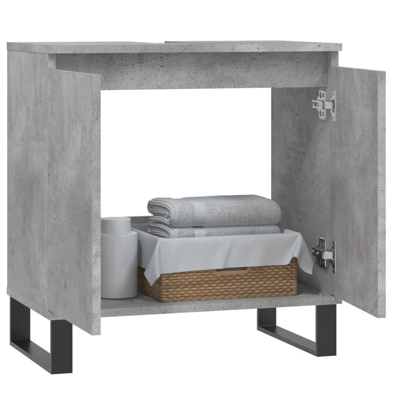 Casa si Gradina - Mobilier - Mobilier baie - Comode baie - Comoda de baie, gri beton, 58x33x60 cm, lemn prelucrat - Infinity.ro