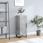 Casa si Gradina - Mobilier - Comode si corpuri - Comode - Servanta, gri beton, 34,5x34x90 cm, lemn compozit - Infinity.ro