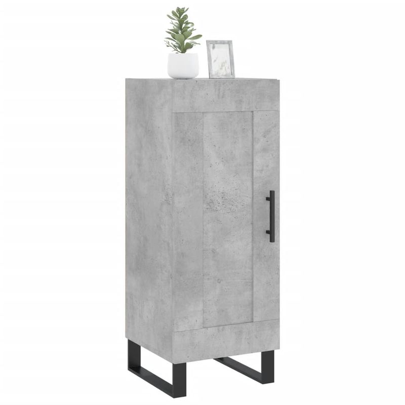 Casa si Gradina - Mobilier - Comode si corpuri - Comode - Servanta, gri beton, 34,5x34x90 cm, lemn compozit - Infinity.ro