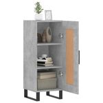 Casa si Gradina - Mobilier - Comode si corpuri - Comode - Servanta, gri beton, 34,5x34x90 cm, lemn compozit - Infinity.ro