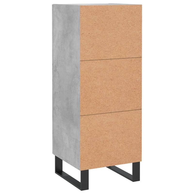 Casa si Gradina - Mobilier - Comode si corpuri - Comode - Servanta, gri beton, 34,5x34x90 cm, lemn compozit - Infinity.ro