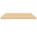 Casa si Gradina - Gradina si terasa - Umbrele si pavilioane - Umbrele - Copertina retractabila, galben/alb, 4,5x3 m, textil/aluminiu - Infinity.ro