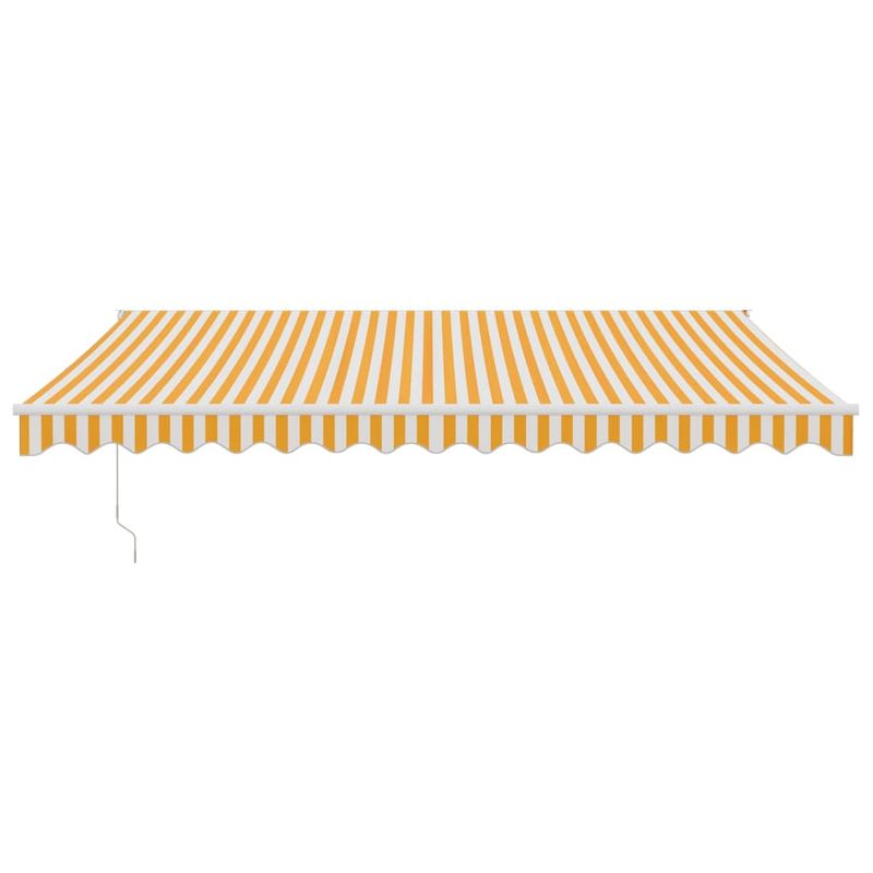 Casa si Gradina - Gradina si terasa - Umbrele si pavilioane - Umbrele - Copertina retractabila, galben/alb, 4,5x3 m, textil/aluminiu - Infinity.ro