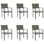 Casa si Gradina - Gradina si terasa - Mobilier exterior - Seturi mobila gradina - Set mobilier de gradina, 7 piese, negru, otel si textilena - Infinity.ro
