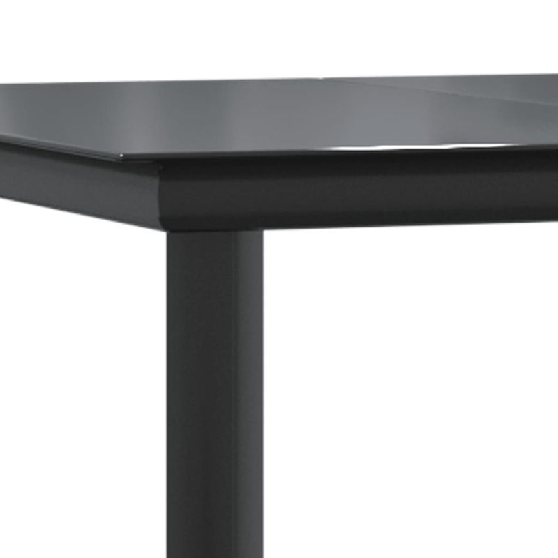 Casa si Gradina - Gradina si terasa - Mobilier exterior - Seturi mobila gradina - Set mobilier de gradina, 7 piese, negru, otel si textilena - Infinity.ro