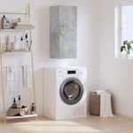 Casa si Gradina - Mobilier - Comode si corpuri - Comode - Dulap montat pe perete, gri beton, 34,5x34x90 cm - Infinity.ro