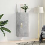 Casa si Gradina - Mobilier - Comode si corpuri - Comode - Dulap montat pe perete, gri beton, 34,5x34x90 cm - Infinity.ro