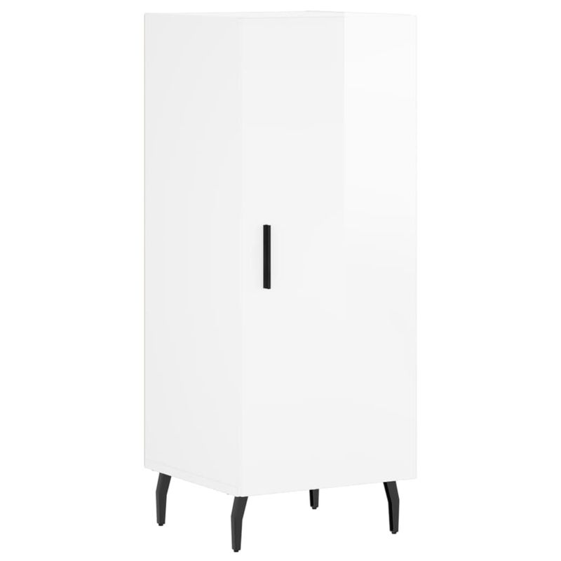 Casa si Gradina - Mobilier - Comode si corpuri - Comode - Servanta, alb extralucios, 34,5x34x90 cm, lemn compozit - Infinity.ro