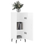 Casa si Gradina - Mobilier - Comode si corpuri - Comode - Servanta, alb extralucios, 34,5x34x90 cm, lemn compozit - Infinity.ro