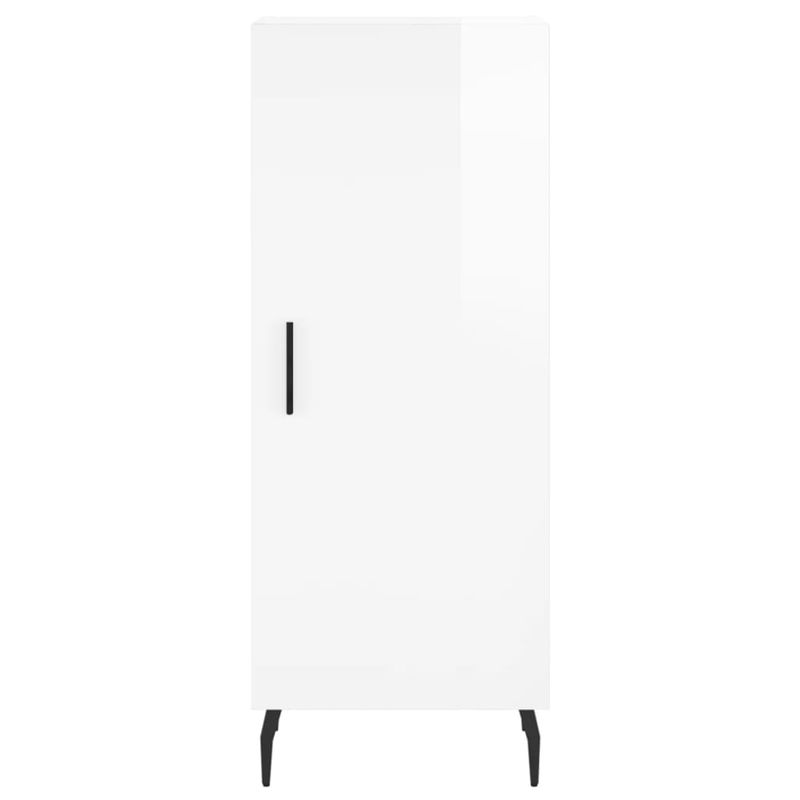 Casa si Gradina - Mobilier - Comode si corpuri - Comode - Servanta, alb extralucios, 34,5x34x90 cm, lemn compozit - Infinity.ro