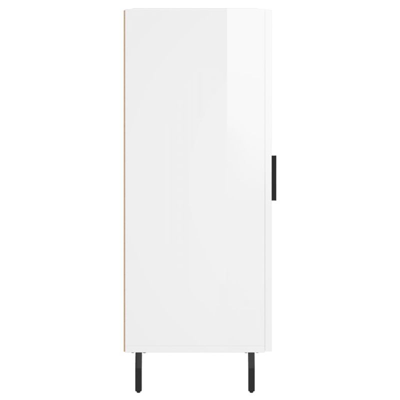 Casa si Gradina - Mobilier - Comode si corpuri - Comode - Servanta, alb extralucios, 34,5x34x90 cm, lemn compozit - Infinity.ro