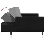 Casa si Gradina - Mobilier - Canapele si coltare - Canapele - Canapea extensibila cu 2 locuri, 2 perne, negru, catifea - Infinity.ro