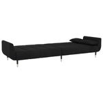 Casa si Gradina - Mobilier - Canapele si coltare - Canapele - Canapea extensibila cu 2 locuri, 2 perne, negru, catifea - Infinity.ro
