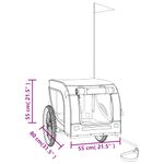 Petshop - Accesorii petshop - Culcusuri si custi - Genti si articole transport - Remorca bicicleta animale companie portocaliu/negru oxford/fier - Infinity.ro