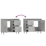 Casa si Gradina - Mobilier - Mobilier baie - Corpuri baie - Dulap de baie, gri beton, 65x33x60 cm, lemn prelucrat - Infinity.ro