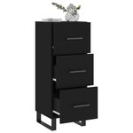 Casa si Gradina - Mobilier - Comode si corpuri - Comode - Servanta, negru, 34,5x34x90 cm, lemn compozit - Infinity.ro