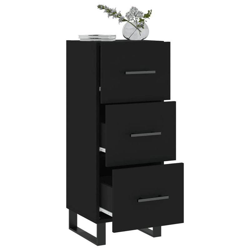 Casa si Gradina - Mobilier - Comode si corpuri - Comode - Servanta, negru, 34,5x34x90 cm, lemn compozit - Infinity.ro