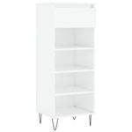 Casa si Gradina - Mobilier - Organizare si depozitare - Organizator incaltaminte - Pantofar, alb extralucios, 40x36x105 cm, lemn compozit - Infinity.ro