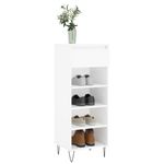 Casa si Gradina - Mobilier - Organizare si depozitare - Organizator incaltaminte - Pantofar, alb extralucios, 40x36x105 cm, lemn compozit - Infinity.ro