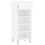 Casa si Gradina - Mobilier - Organizare si depozitare - Organizator incaltaminte - Pantofar, alb extralucios, 40x36x105 cm, lemn compozit - Infinity.ro