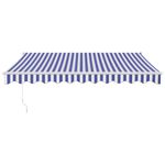Casa si Gradina - Gradina si terasa - Umbrele si pavilioane - Umbrele - Copertina retractabila albastru/alb, 3,5x2,5 m, textil/aluminiu - Infinity.ro