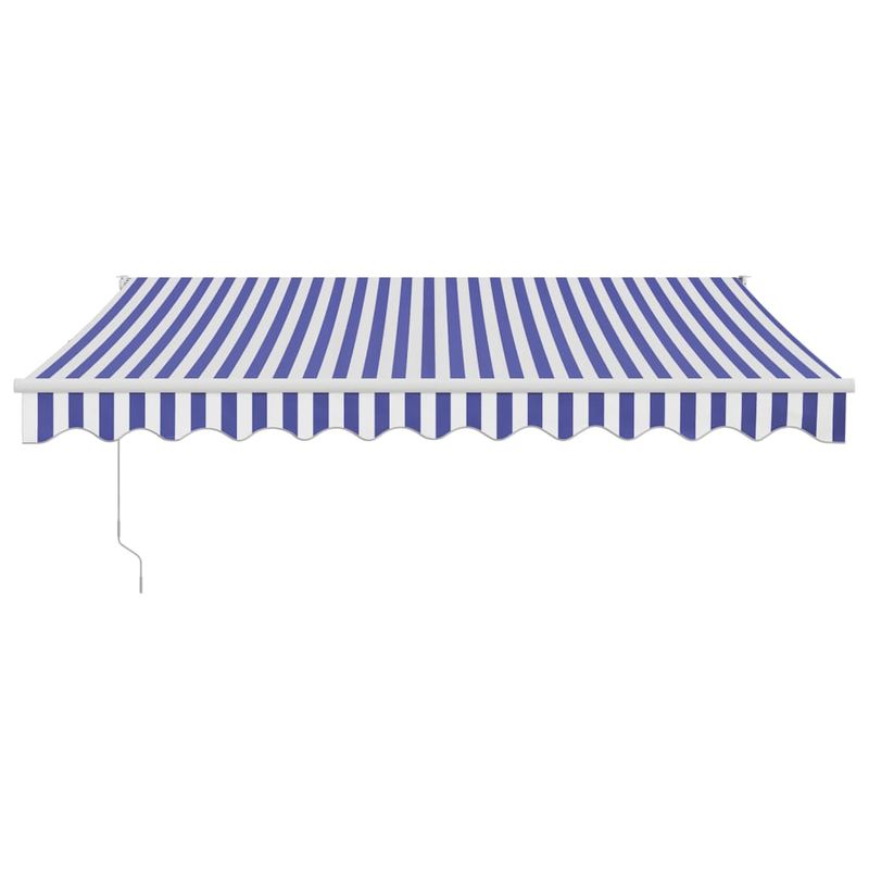Casa si Gradina - Gradina si terasa - Umbrele si pavilioane - Umbrele - Copertina retractabila albastru/alb, 3,5x2,5 m, textil/aluminiu - Infinity.ro