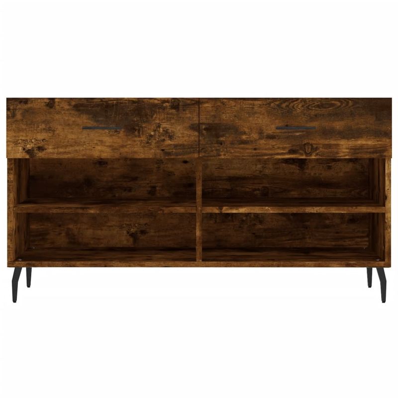 Casa si Gradina - Mobilier - Organizare si depozitare - Organizator incaltaminte - Banca de pantofi, stejar fumuriu, 102x35x55 cm, lemn prelucrat - Infinity.ro