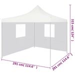 Casa si Gradina - Gradina si terasa - Umbrele si pavilioane - Pavilioane - Cort de petrecere pliabil cu 2 pereti laterali, alb, 3x3 m otel - Infinity.ro