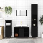 Casa si Gradina - Mobilier - Mobilier baie - Comode baie - Comoda pentru baie, negru, 80x33x60 cm, lemn compozit - Infinity.ro
