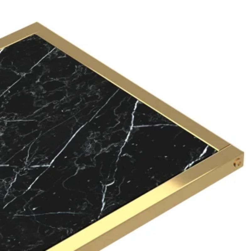 Casa si Gradina - Mobilier - Mese si birouri - Mese living - Masa laterala calculator negru marmura 50x35x65 cm sticla - Infinity.ro